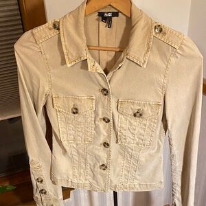 PAIGE Women's Tan Jean Jacket